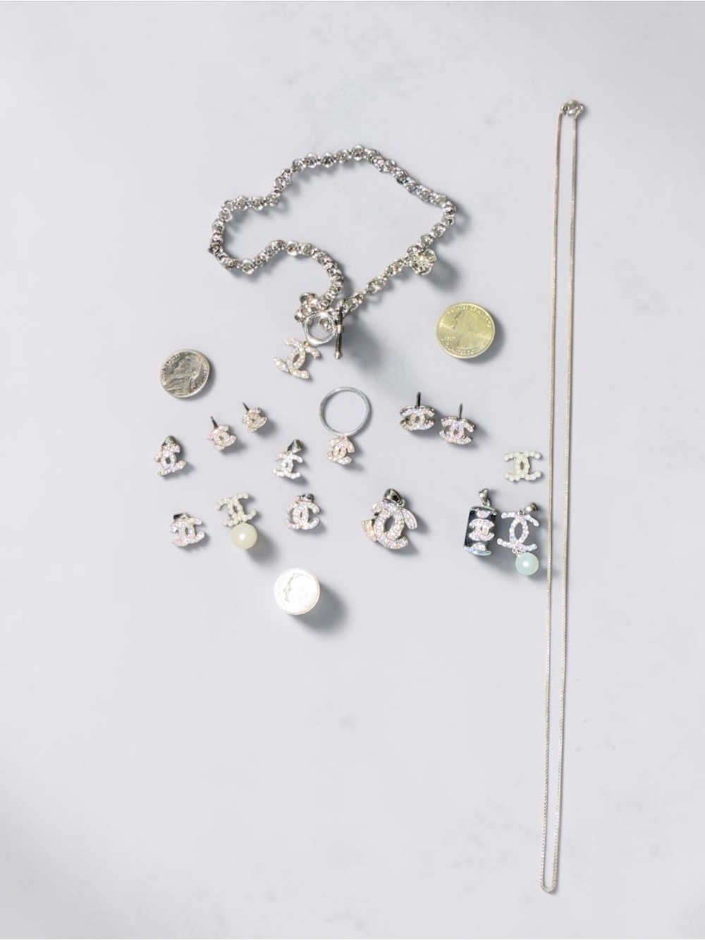 Sterling silver bundle double C design